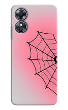 Pink Web Oppo A17 Hard Case Back Cover by Casekaro