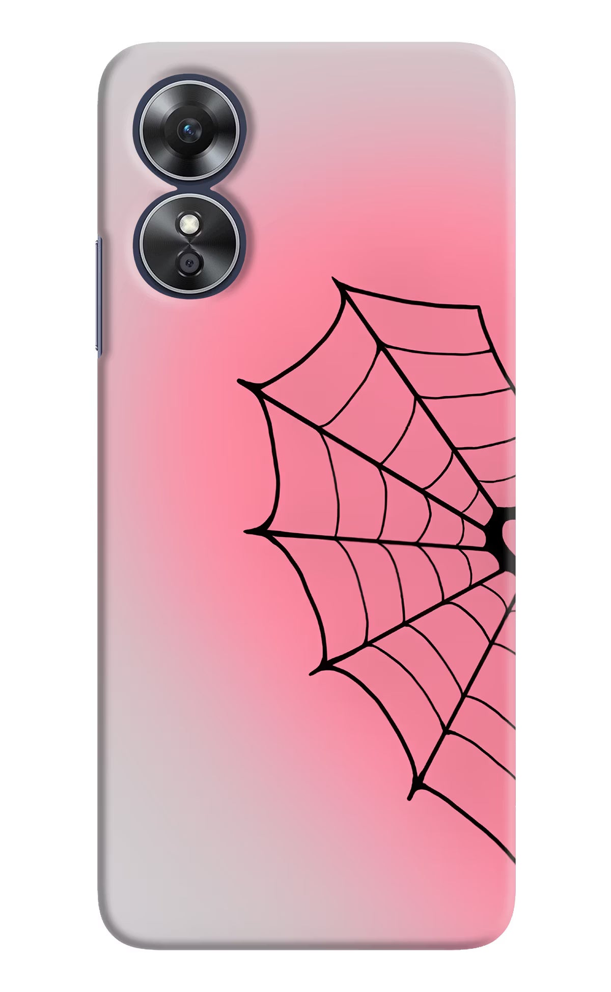 Pink Web Oppo A17 Back Cover