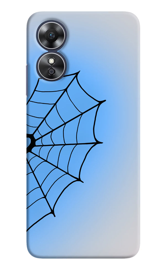Blue Web Oppo A17 Hard Case Back Cover by Casekaro