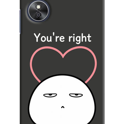 You're Right Oppo A17 Hard Case Back Cover by Casekaro