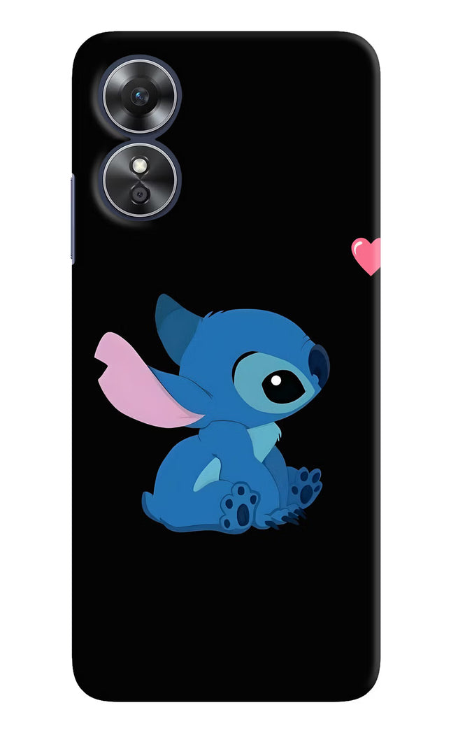 Stitch Crush Oppo A17 Hard Case Back Cover by Casekaro