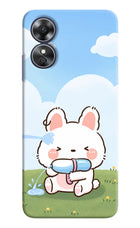 Bunny Treat Oppo A17 Hard Case Back Cover by Casekaro