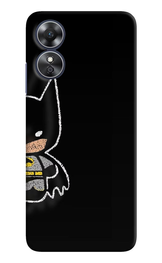 Bat Kitty Oppo A17 Hard Case Back Cover by Casekaro