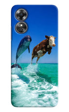 Dolphin vs Cow Oppo A17 Hard Case Back Cover by Casekaro
