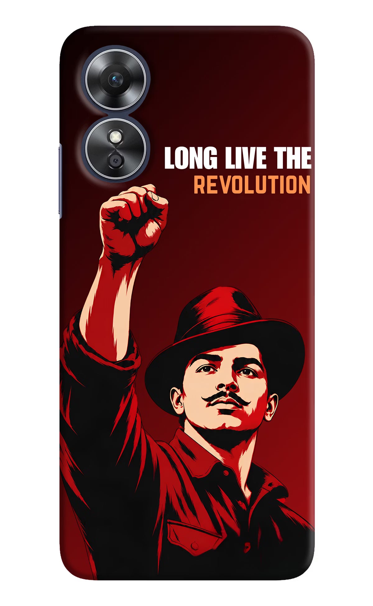 Bhagat Singh Revolution Oppo A17 Back Cover