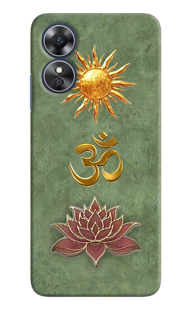 Om & Lotus Oppo A17 Back Cover