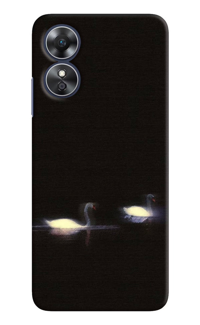 Silent Swans Oppo A17 Hard Case Back Cover by Casekaro