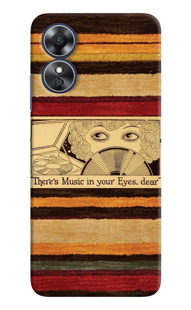 Vinyl Stripes Oppo A17 Hard Case Back Cover by Casekaro