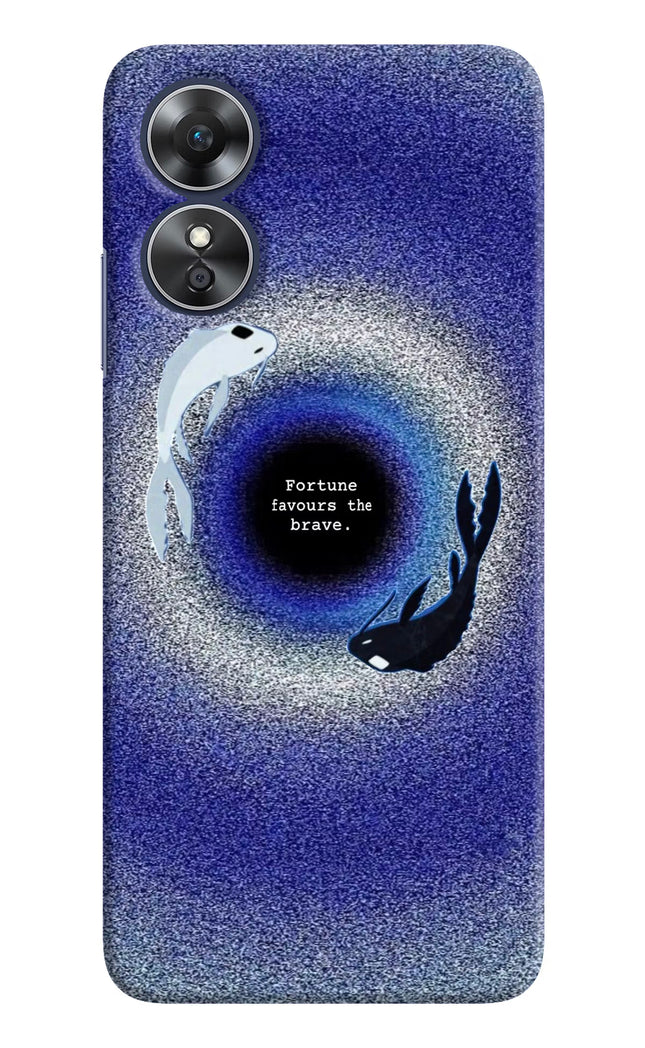 Dark Koi Oppo A17 Hard Case Back Cover by Casekaro