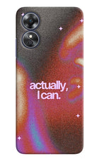 Pink Aura Oppo A17 Back Cover