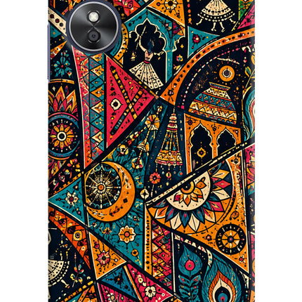 Folk Print Oppo A17 Back Cover