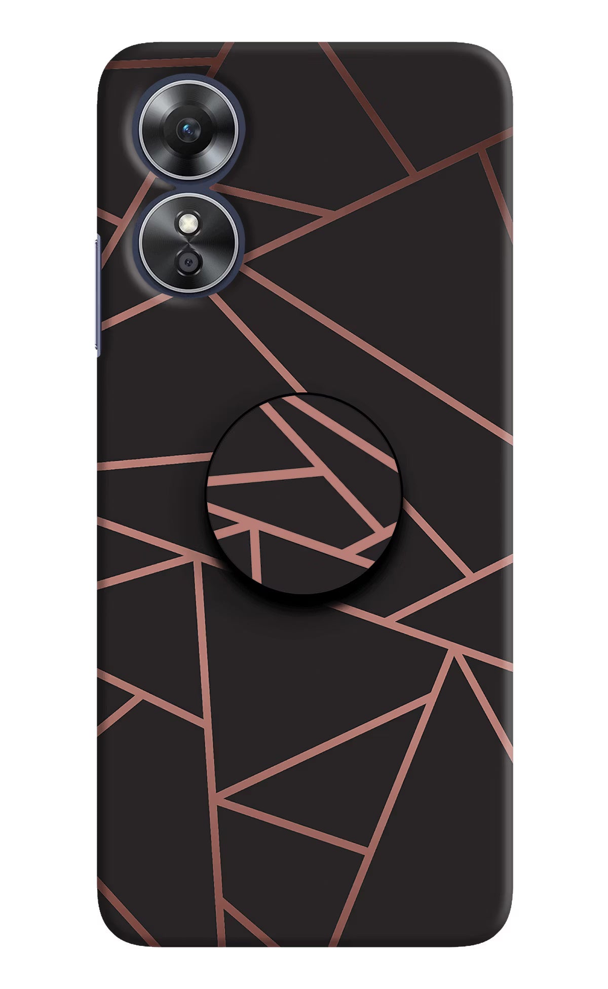 Geometric Pattern Oppo A17 Pop Case by Casekaro