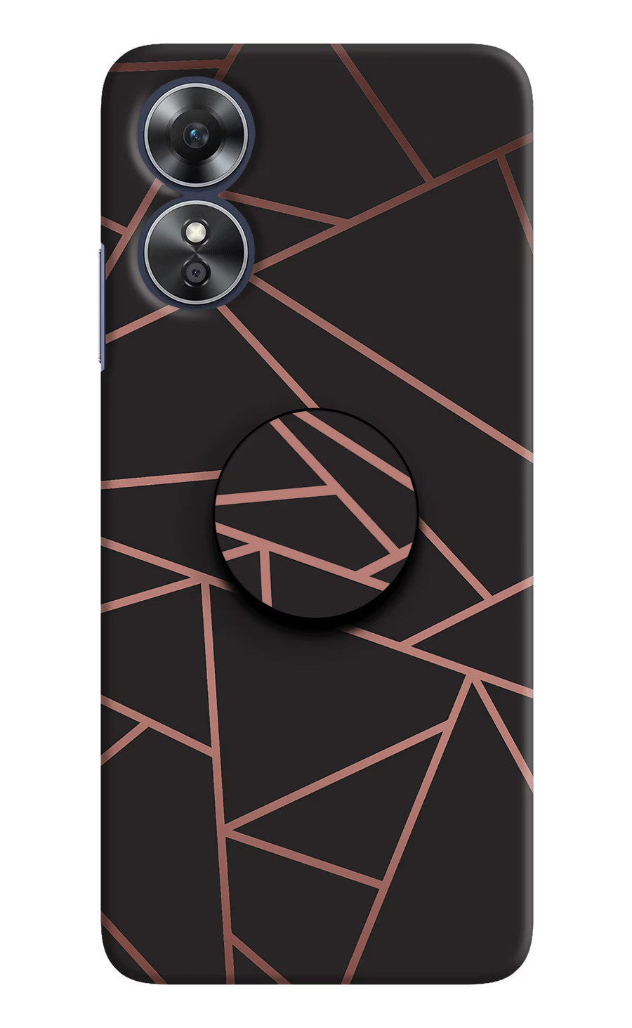 Geometric Pattern Oppo A17 Pop Case, Hard case