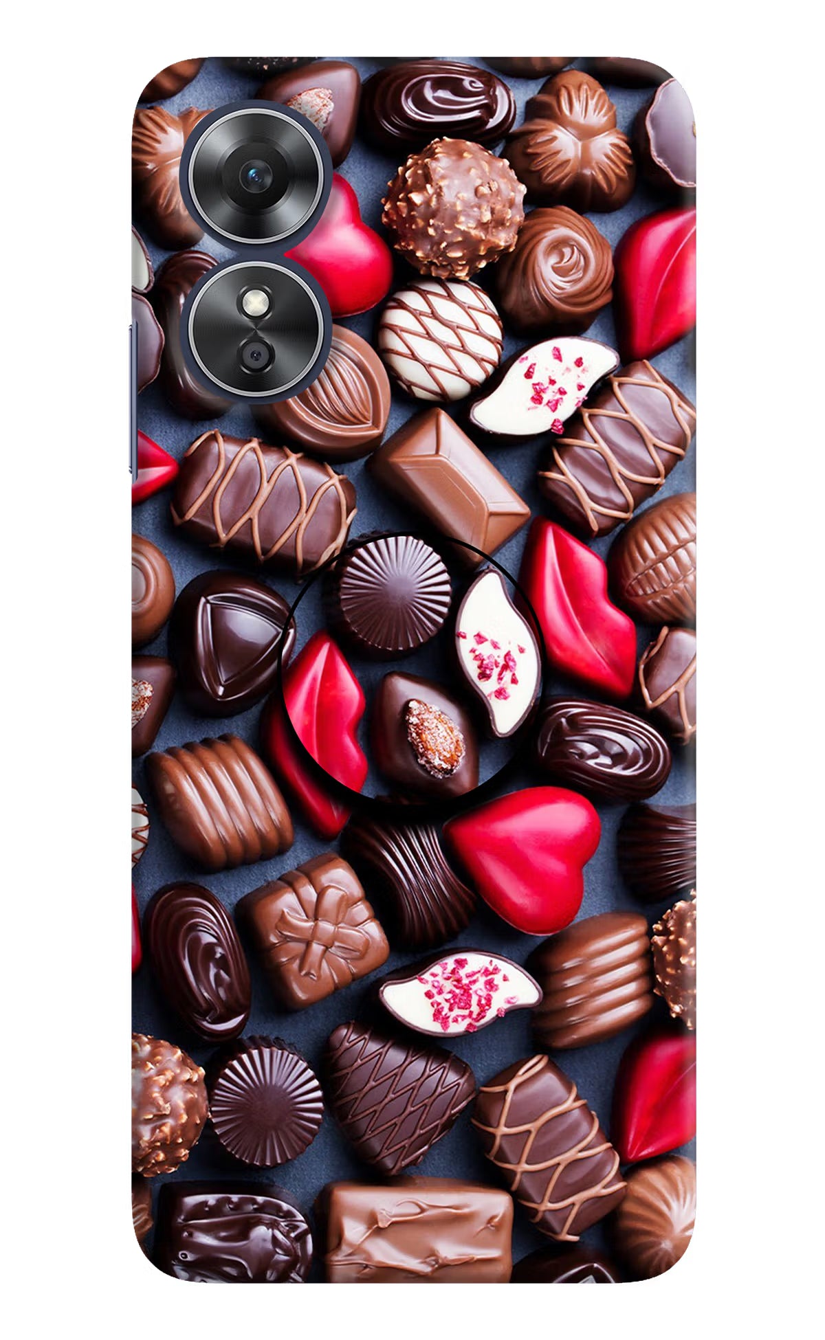 Chocolates Oppo A17 Pop Case by Casekaro