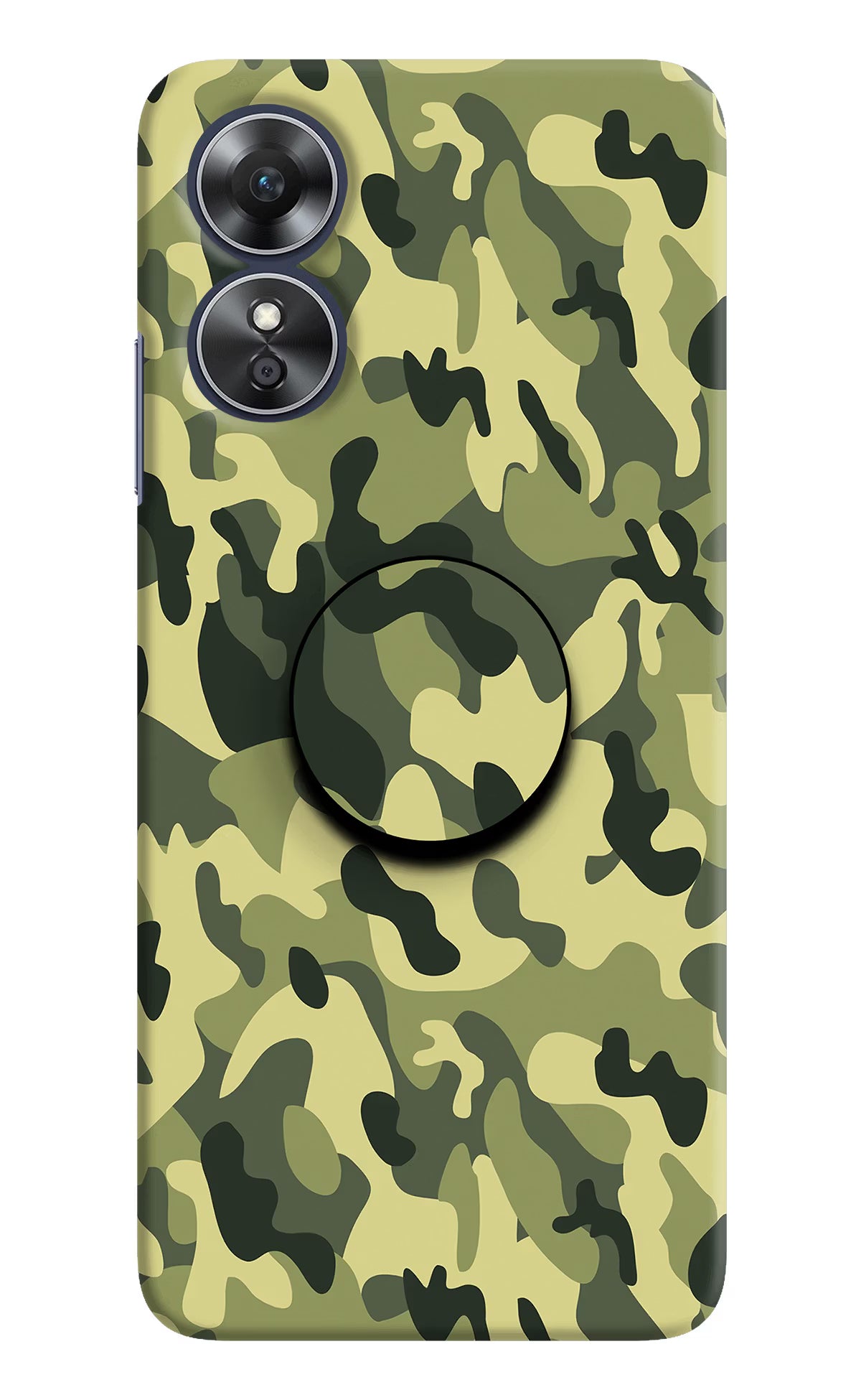 Camouflage Oppo A17 Pop Case by Casekaro