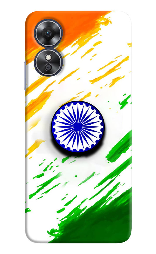 Indian Flag Ashoka Chakra Oppo A17 Pop Case by Casekaro