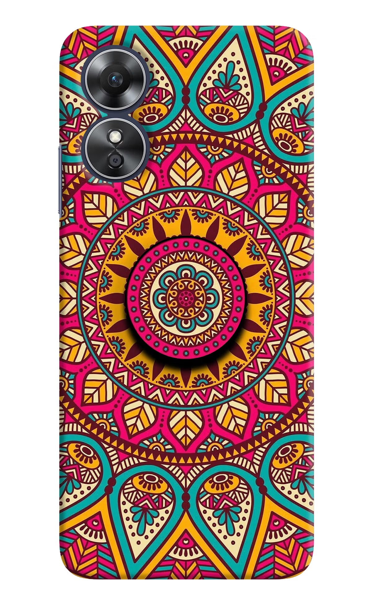 Mandala Oppo A17 Pop Case by Casekaro