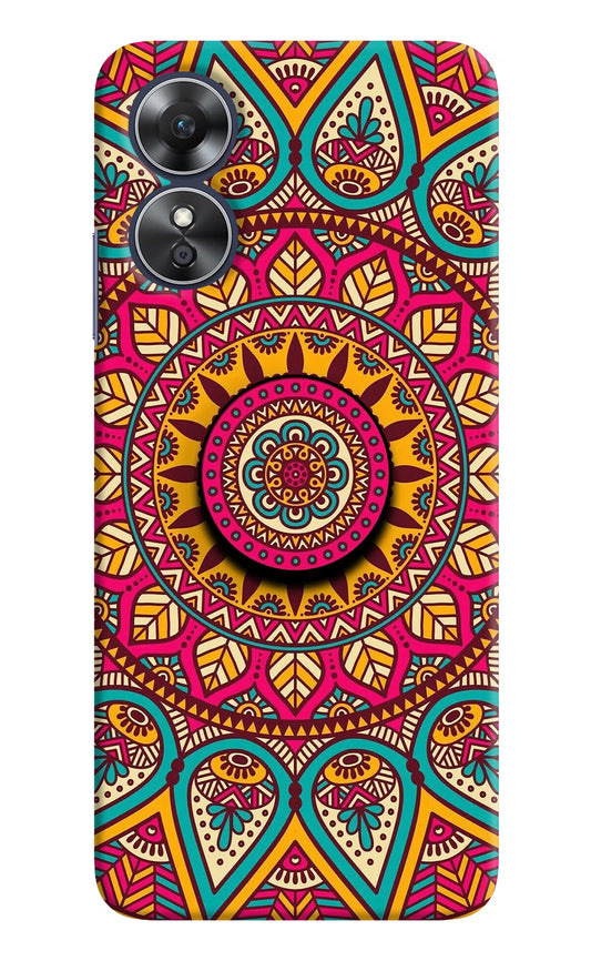 Mandala Oppo A17 Pop Case by Casekaro