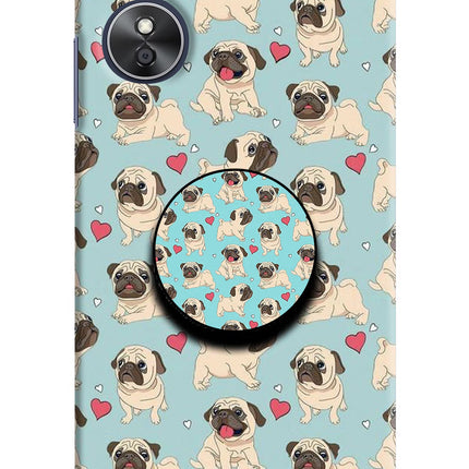 Pug Dog Oppo A17 Pop Case by Casekaro