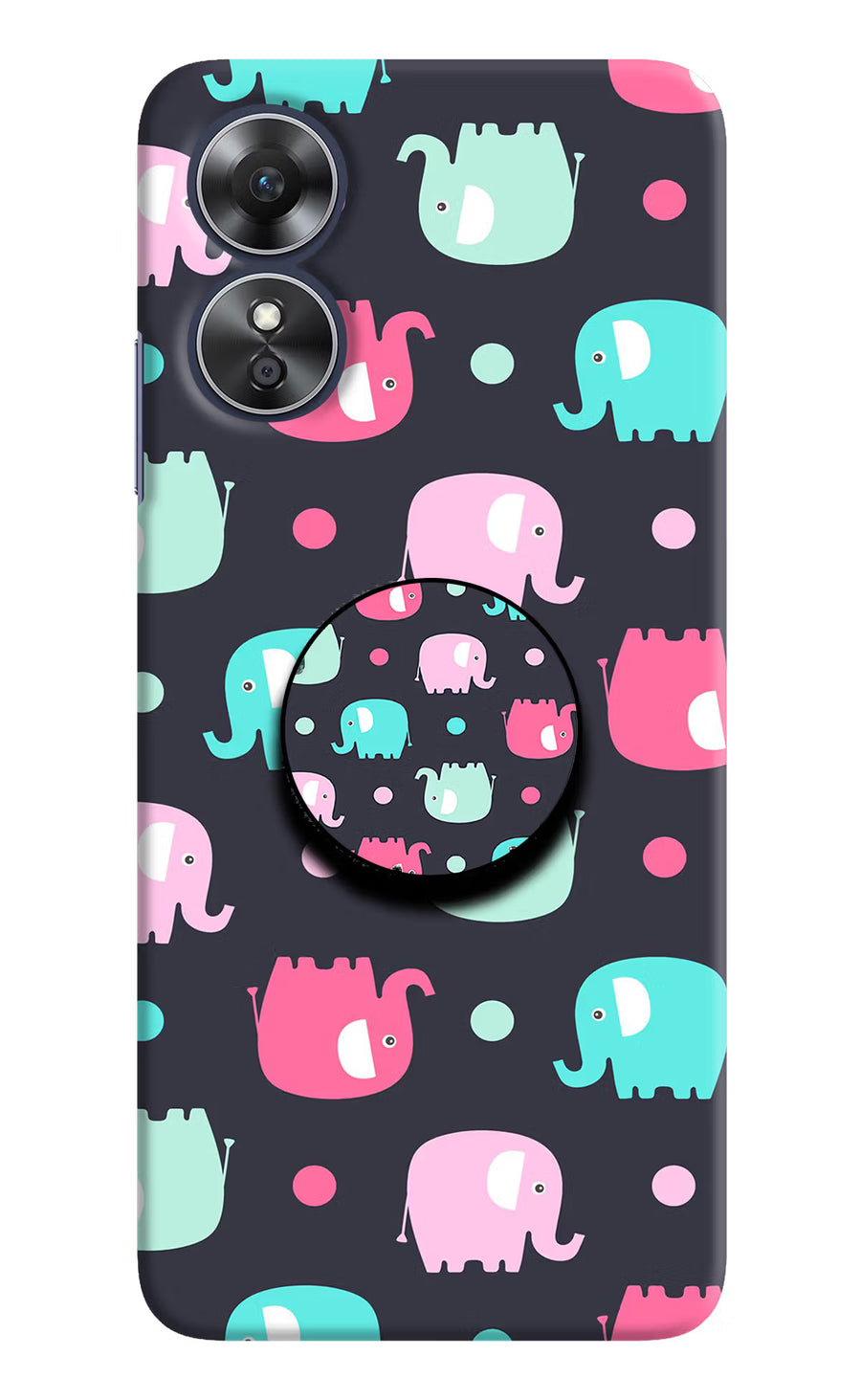 Baby Elephants Oppo A17 Pop Case, Hard case