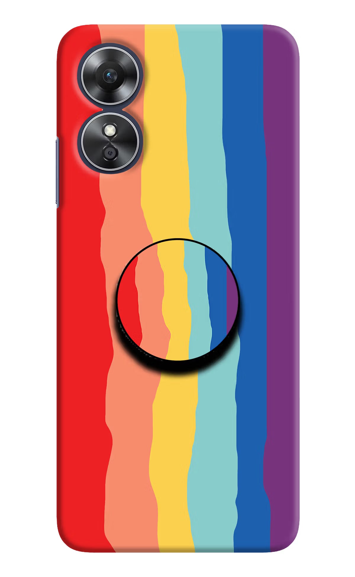 Rainbow Oppo A17 Pop Case by Casekaro