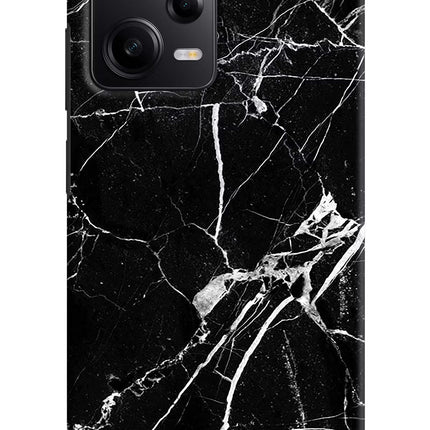 Black Marble Pattern Poco X5 5G Hard Case Back Cover by Casekaro