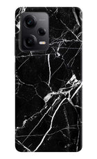 Black Marble Pattern Poco X5 5G Hard Case Back Cover by Casekaro