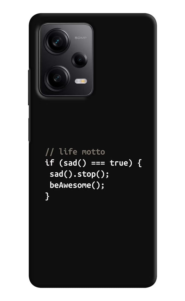 Life Motto Code Poco X5 5G Hard Case Back Cover by Casekaro