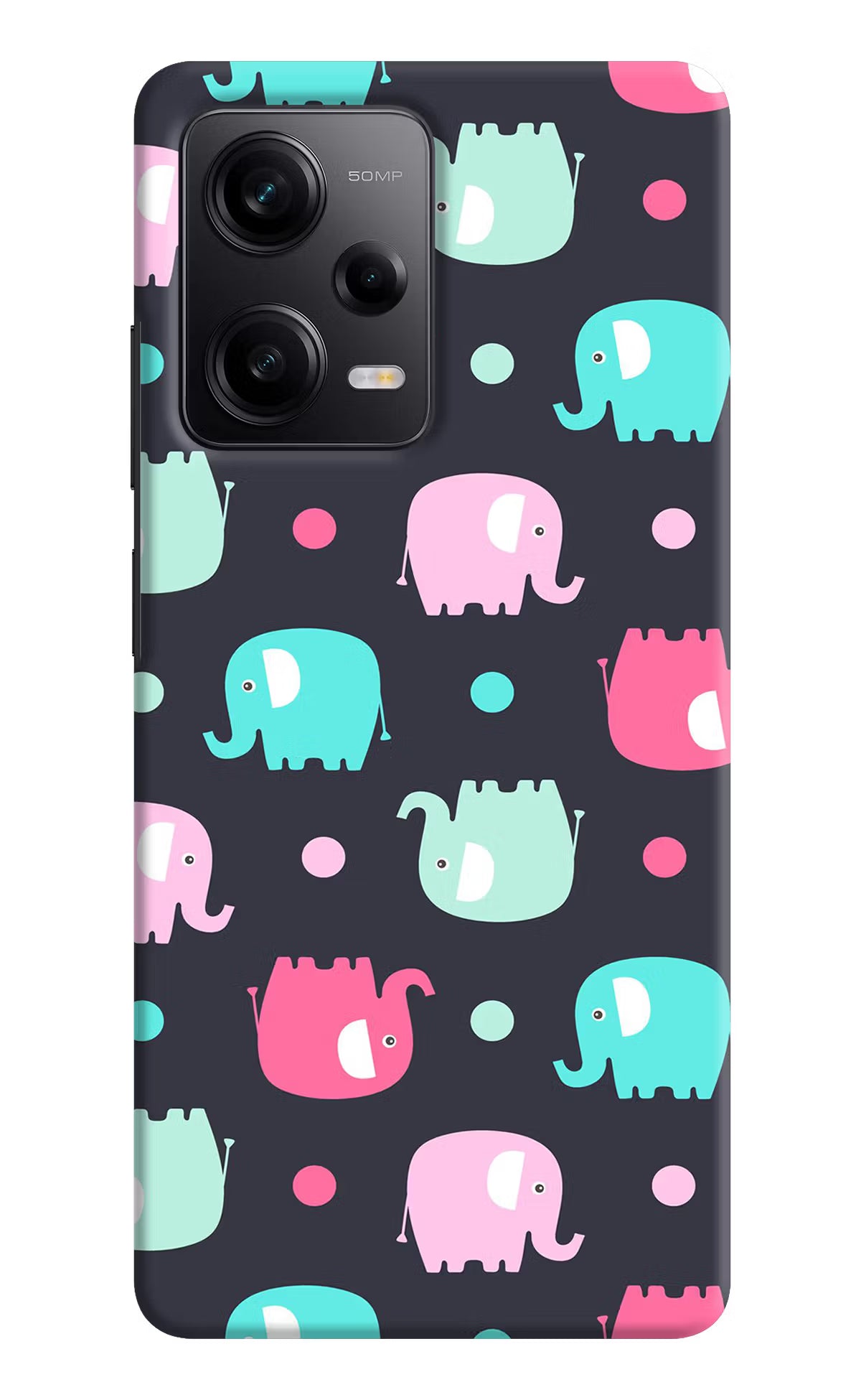 Elephants Poco X5 5G Hard Case Back Cover by Casekaro