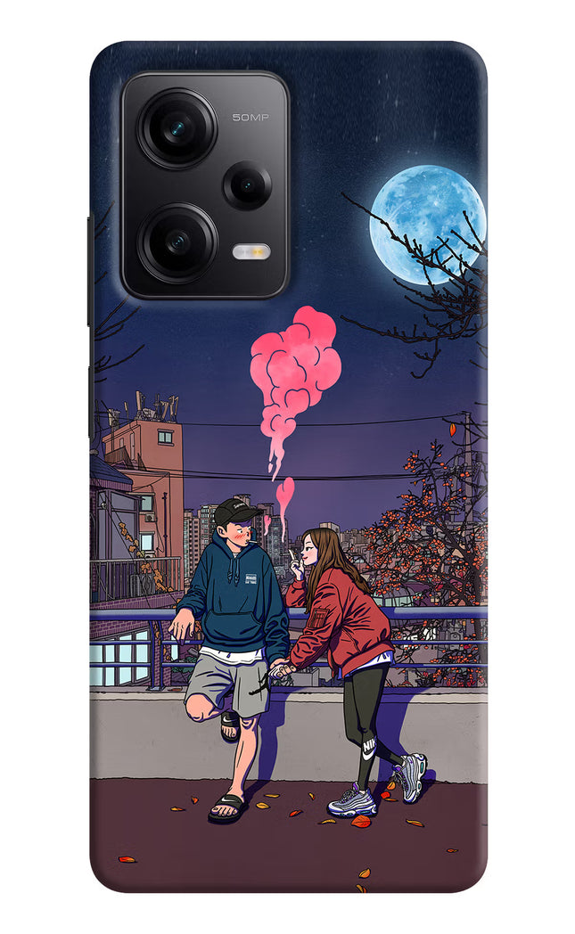 Chilling Couple Poco X5 5G Hard Case Back Cover by Casekaro