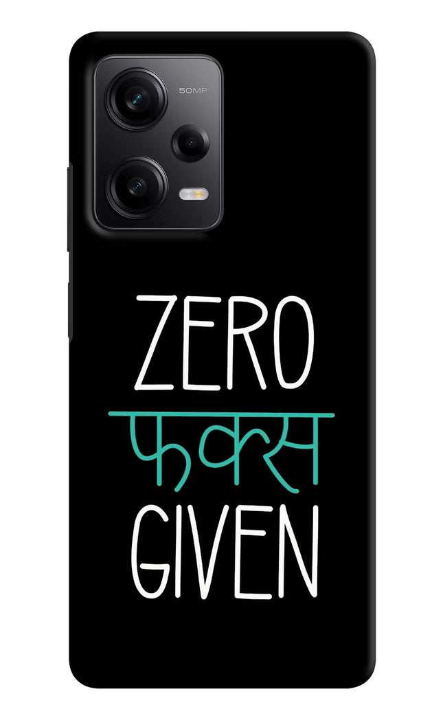 Zero Fucks Given Poco X5 5G Hard Case Back Cover by Casekaro