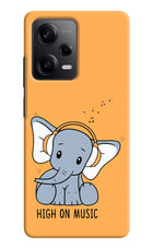 High On Music Poco X5 5G Hard Case Back Cover by Casekaro