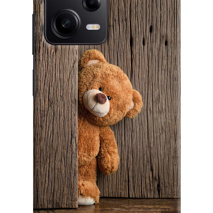 Teddy Wooden Poco X5 5G Hard Case Back Cover by Casekaro
