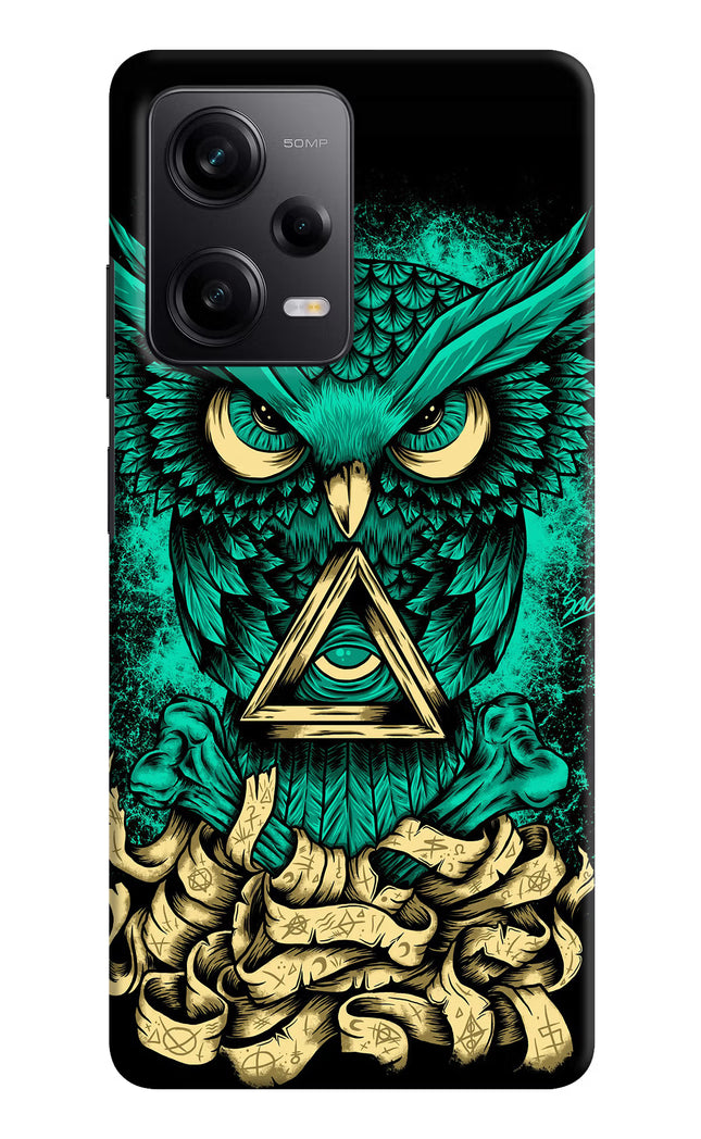 Green Owl Poco X5 5G Hard Case Back Cover by Casekaro