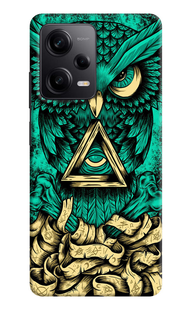 Green Owl Poco X5 5G Hard Case Back Cover by Casekaro