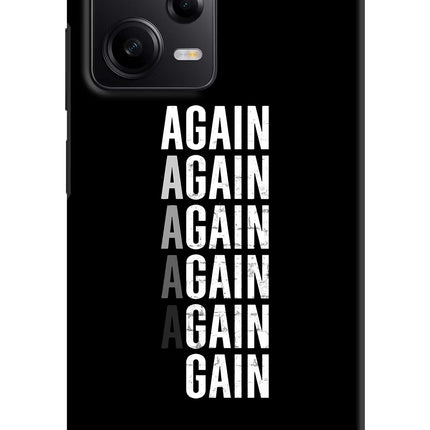 Again Again Gain Poco X5 5G Hard Case Back Cover by Casekaro
