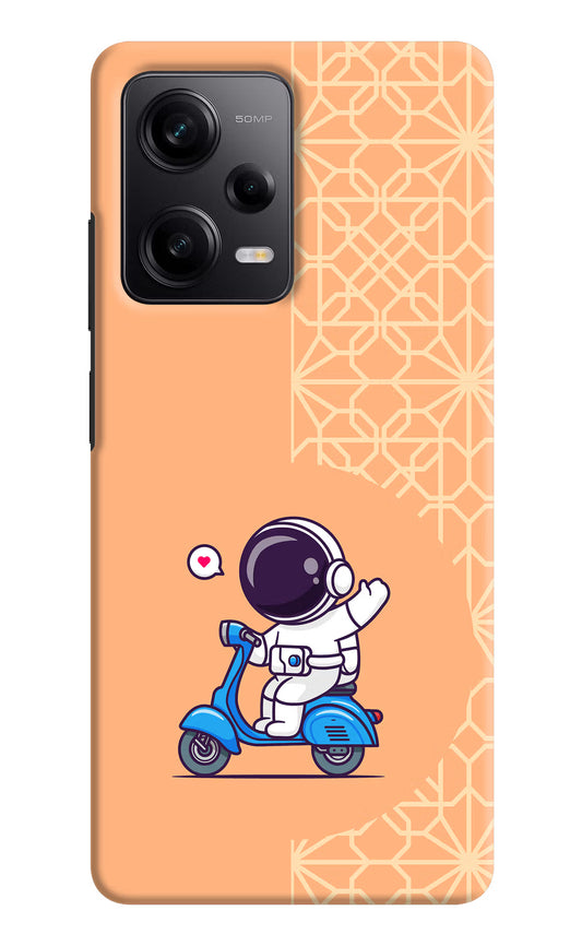 Cute Astronaut Riding Poco X5 5G Hard Case Back Cover by Casekaro
