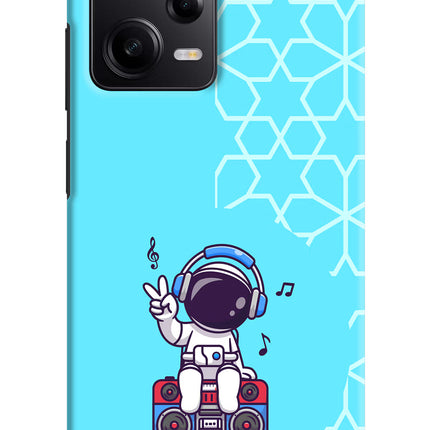 Cute Astronaut Chilling Poco X5 5G Hard Case Back Cover by Casekaro