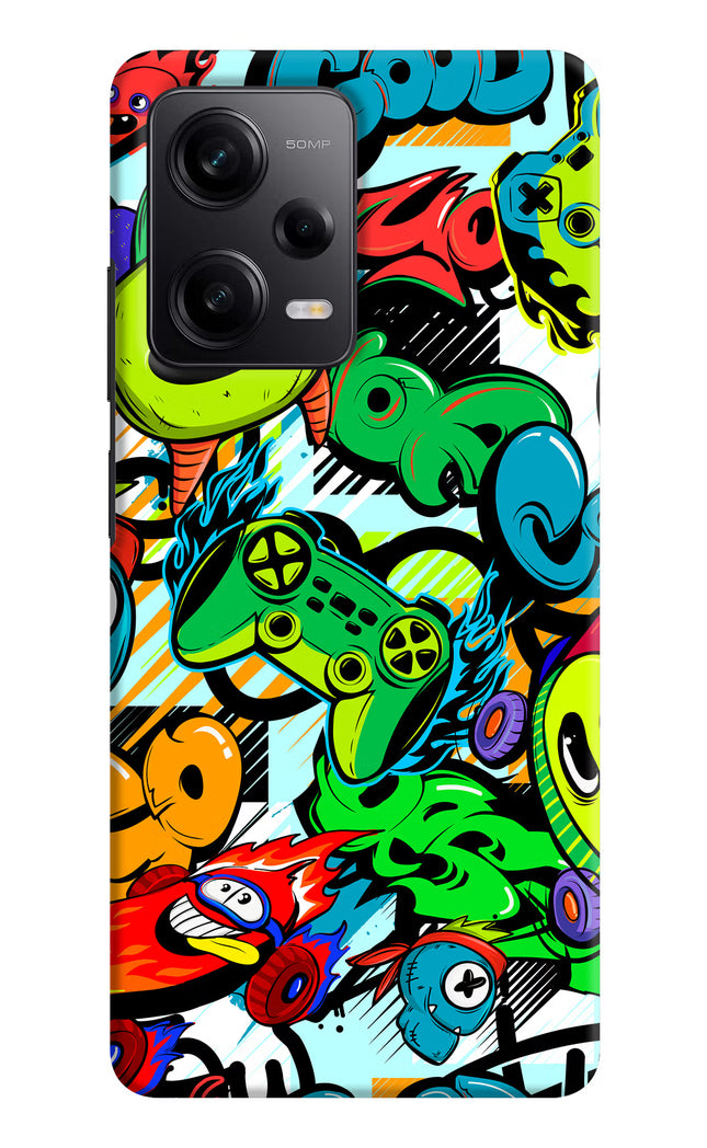 Game Doodle Poco X5 5G Hard Case Back Cover by Casekaro