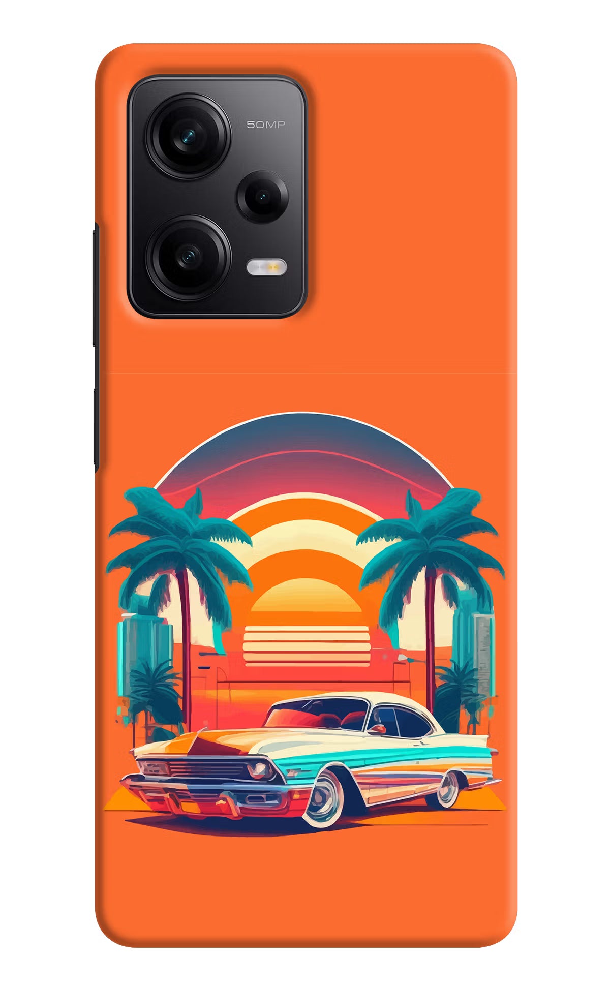 Palm Drive 80s Poco X5 5G Hard Case Back Cover by Casekaro