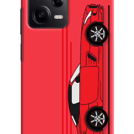 Red Velocity Poco X5 5G Hard Case Back Cover by Casekaro