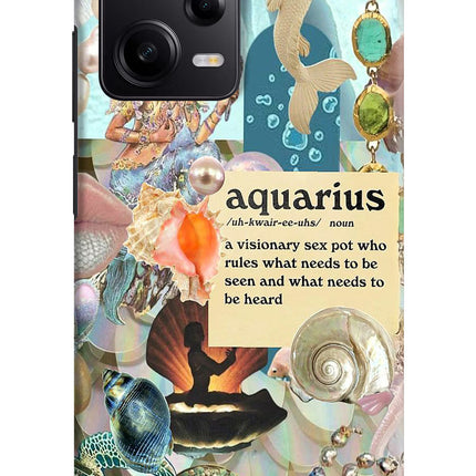 Aquarius Zodiac Poco X5 5G Hard Case Back Cover by Casekaro