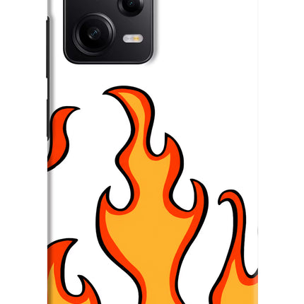 Fired Up – White Poco X5 5G Hard Case Back Cover by Casekaro