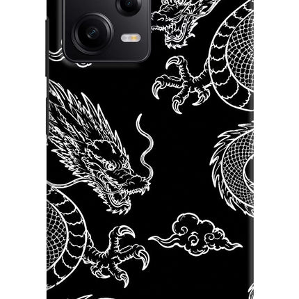 Twin Dragons Poco X5 5G Hard Case Back Cover by Casekaro