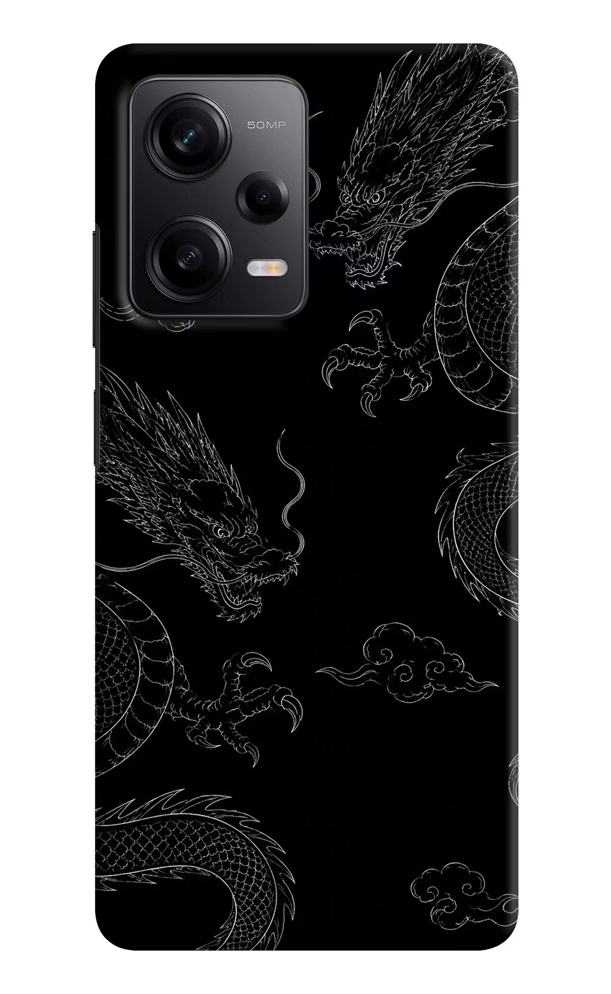 Twin Dragons Poco X5 5G Hard Case Back Cover by Casekaro