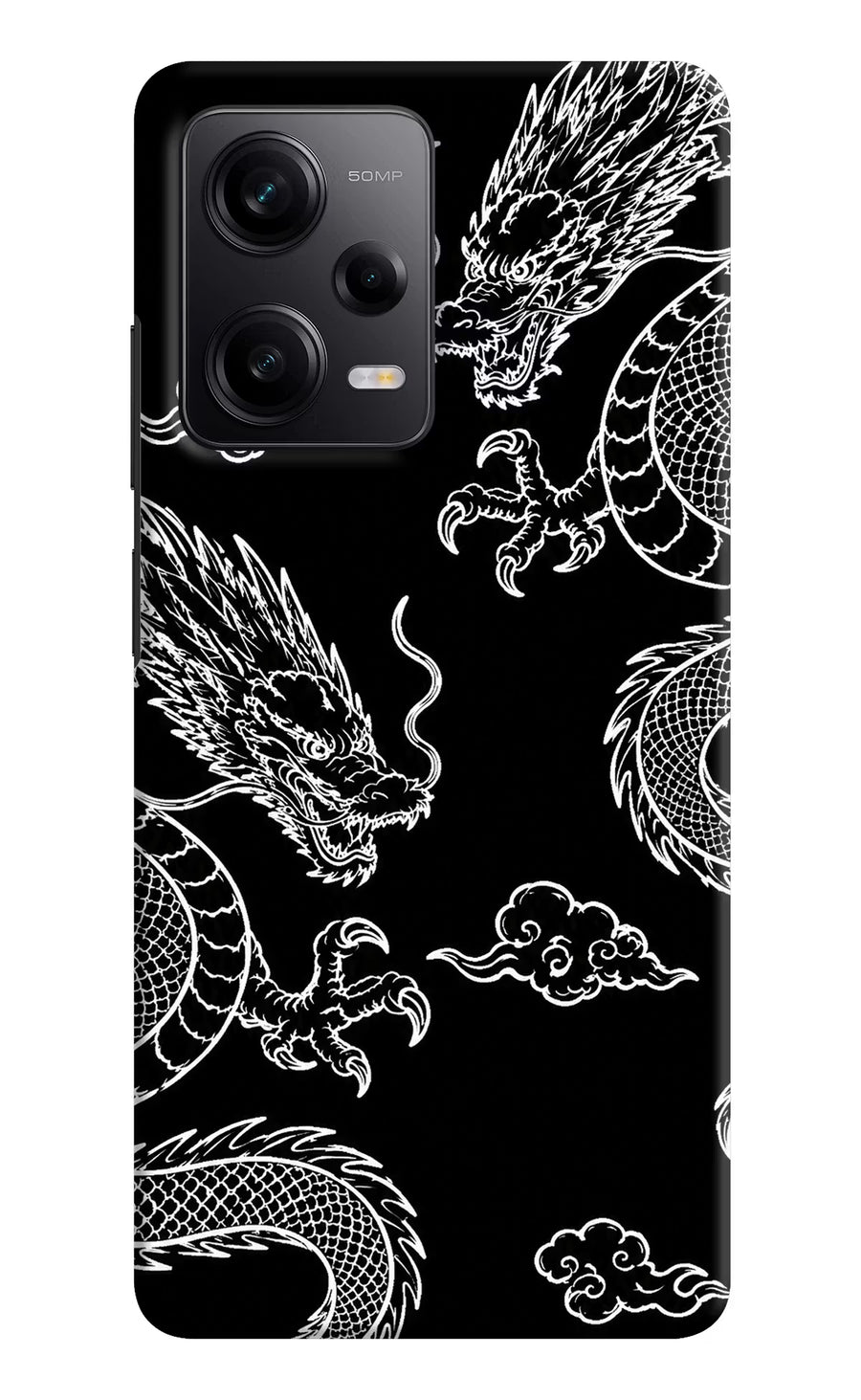 Twin Dragons Poco X5 5G Back Cover, Hard case