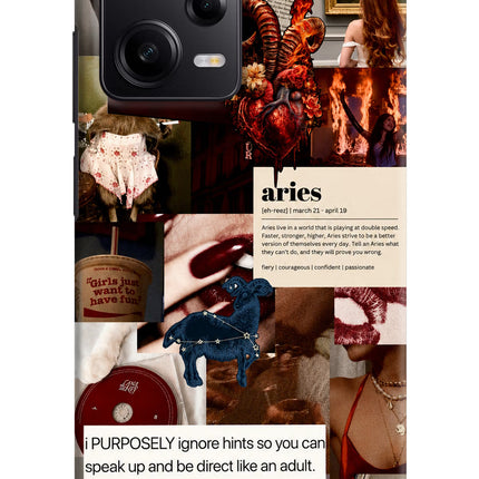 Zodiac Aries Poco X5 5G Hard Case Back Cover by Casekaro