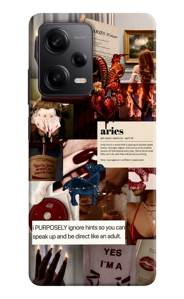 Zodiac Aries Poco X5 5G Hard Case Back Cover by Casekaro