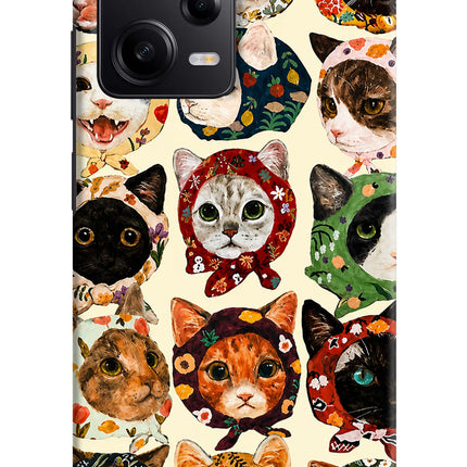 Cool Cat Poco X5 5G Hard Case Back Cover by Casekaro