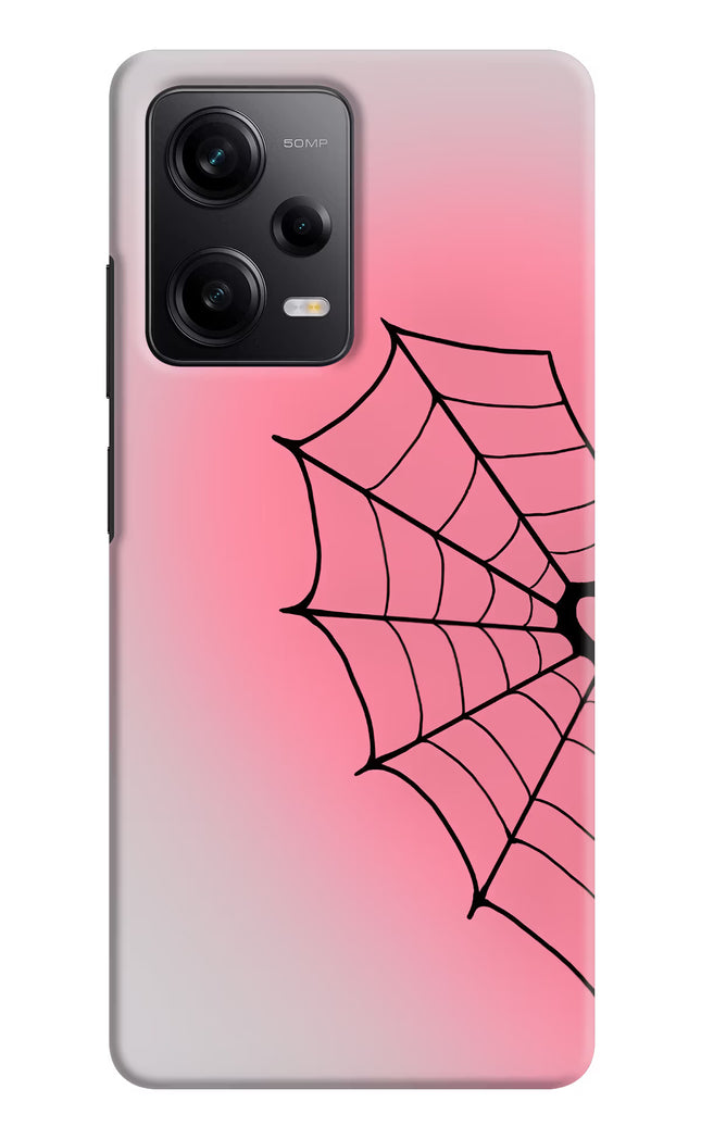 Pink Web Poco X5 5G Hard Case Back Cover by Casekaro